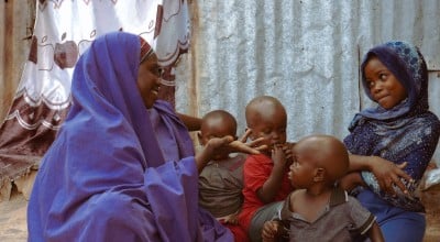 Amburo (28) is a mother of four children from Baidoa, now living in a displacement camp in Daynile District, Mogadishu, Somalia. Photo: Adnan Mohamed/Concern Worldwide