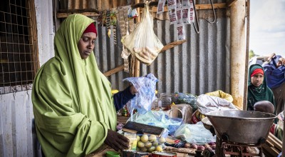 Nuurto at her shop which is supported by Concern Worldwide on the outskirts of Baidoa, Somalia. (Photo: Ed Ram/Concern Worldwide)