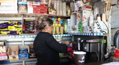 Safaa* working in her shop in northern Syria