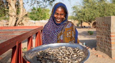 Hawa Abakebir (35). Hawa is the president of goumachirom 2 fishing group in Bassa Bol, Lac Province. Photo: Eugene Ikua/Concern Worldwide