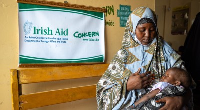 Ayan* (39) with her 18 month old child Ahmed* at the Wiil Waal health centre, Somalia. Photo: Mustafa Saeed/Concern Worldwide