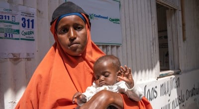 Caption: Naima (22) is married with two young daughters: Jamilah, who is 2 years and 8 months old, and Leyla who is 6 months old. Naima currently lives in Mogadishu, as an IDP. Photo: Eugene Ikua/Concern Worldwide