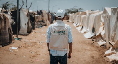 View of the Al-Salam IDP camp where Concern conducted cholera/hygiene kit distribution to all IDPs. 