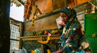 Surad* (55) runs her own shop in Bondhere district in Mogadishu