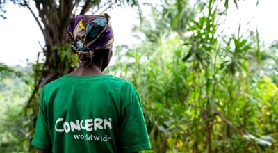 A Concern worker in Kirundo Province in Burundi