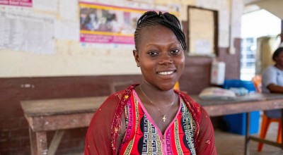 Pregnant mother Mariatu at Mambolo health centre. Photo: Darren Vaughan/Concern Worldwide.jpg