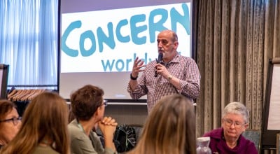 Concern CEO Dominic Crowley at Concern’s Cross Organisation Management Meeting (COMM) 2025 