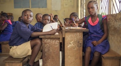 Class 5, RC Primary School. Matotoka Community, Tonkolili District, Sierra Leone. Photo: Michael Duff.