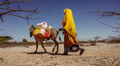 Mako Nur Huseein with her donkey in Somaliland