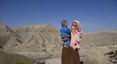 Khadija* is married and is a young mother to seven-month-old baby girl Zoya* in Noor Aba village. She brought Zoya to a Concern-supported Family Health House in the area where she was treated for malnutrition. Photo: Nava Jamshidi/Concern Worldwide