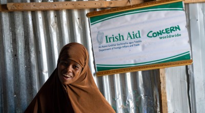 Falxado Siyad Jama (14), attending Tokyo Education in Emergencies School in Mogadishu, Somalia, funded by Irish Aid. Forced to flee Baidoa with her family six years ago due to armed conflict, Falxado has continued her education despite the challenges of displacement. Photo: Eugene Ikua/Concern Worldwide