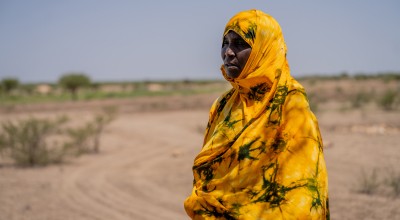 Khadia Dahir (45) is a mother of six in Tuli District, Somalia. Concern has worked with her community to restore degraded land and strengthen livelihoods in an area hit hard by El Niño.