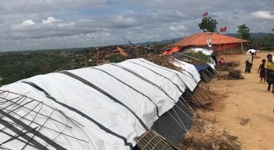 Makeshift shelters built by Rohingya refugees in the Cox’s Bazar refugee camp. Photo: Hasina Rahman/Concern Worldwide.