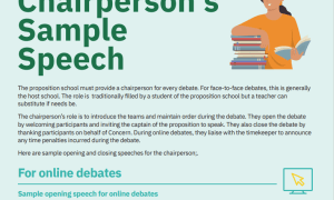 Chairpersons Sample Speech