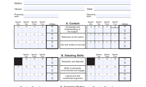 Marking Sheet