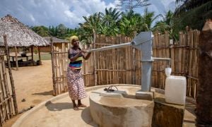 Hand dug well in Liberia Concern WASH programme