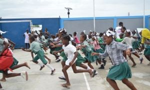 Game on child protection using the 'Playdagogy' method, Belekou, Haiti. June 2019. Photo: Katia Antoine / Concern Worldwide.