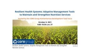 Resilient Health Systems: Adaptive Management Tools to Maintain and Strengthen Nutrition Services