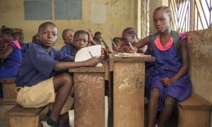 Class 5, RC Primary School. Matotoka Community, Tonkolili District, Sierra Leone. Photo: Michael Duff.