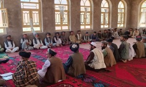 Awareness session on the rights of women and persons with disabilities, facilitated by Concern Worldwide staff at the community level. Photo: Concern Worldwide.