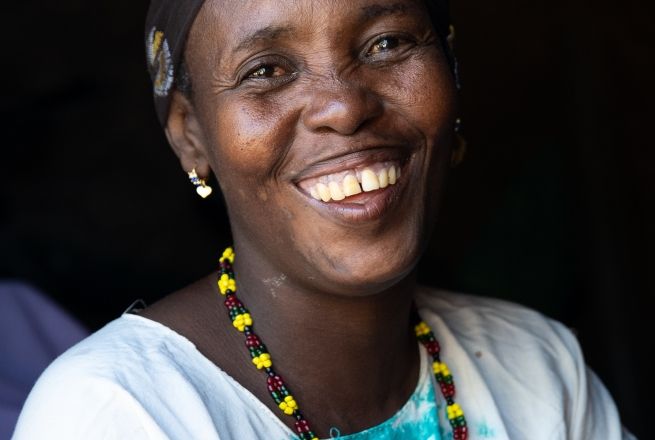 Mwanajuma Ghamaharo at her home in Makere village in Tana River County. Photo: Lisa Murray/Concern Worldwide