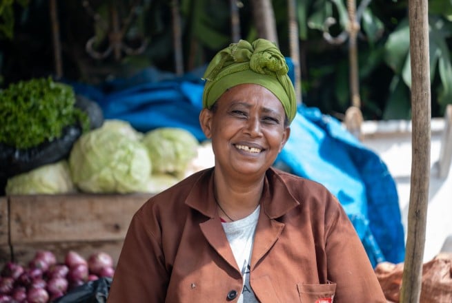 Birke Bilema at her grocery shop
