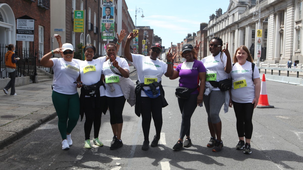 Concern staff participating in the VHI Women's Mini Marathon, Dublin